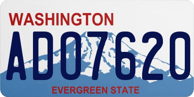 WA license plate ADO7620