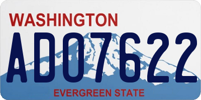 WA license plate ADO7622