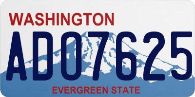 WA license plate ADO7625