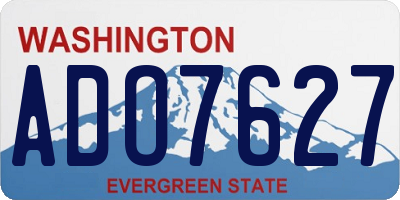 WA license plate ADO7627