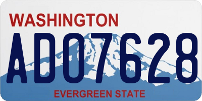 WA license plate ADO7628
