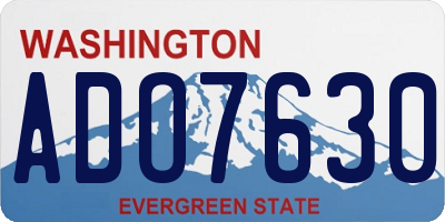 WA license plate ADO7630