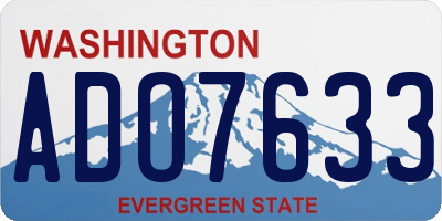 WA license plate ADO7633