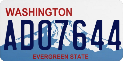 WA license plate ADO7644