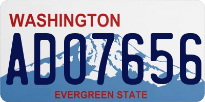 WA license plate ADO7656