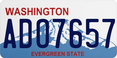 WA license plate ADO7657