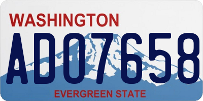 WA license plate ADO7658