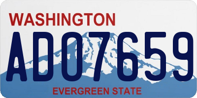 WA license plate ADO7659