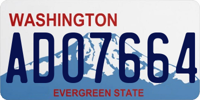 WA license plate ADO7664