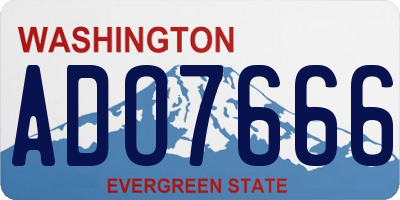WA license plate ADO7666