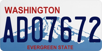 WA license plate ADO7672