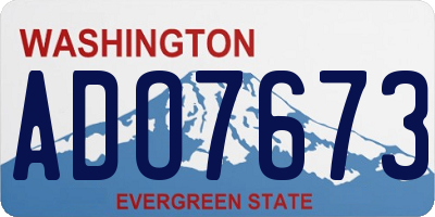 WA license plate ADO7673