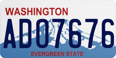 WA license plate ADO7676