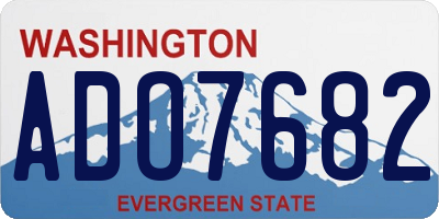 WA license plate ADO7682