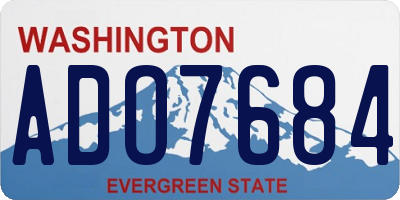 WA license plate ADO7684