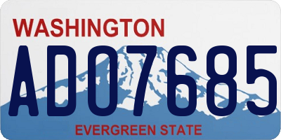 WA license plate ADO7685