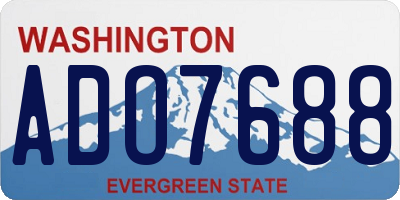WA license plate ADO7688