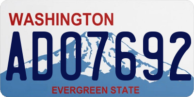 WA license plate ADO7692