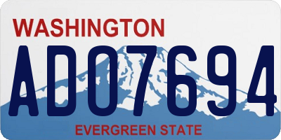WA license plate ADO7694