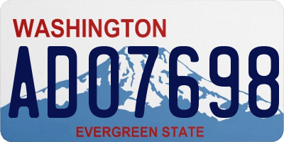 WA license plate ADO7698