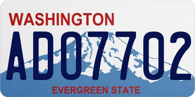 WA license plate ADO7702