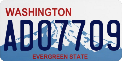 WA license plate ADO7709