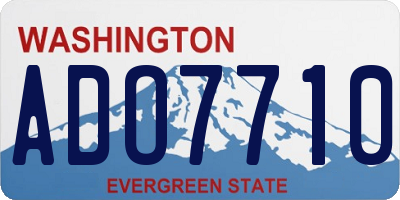 WA license plate ADO7710