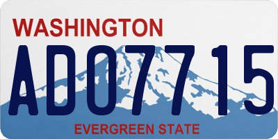WA license plate ADO7715