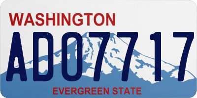 WA license plate ADO7717