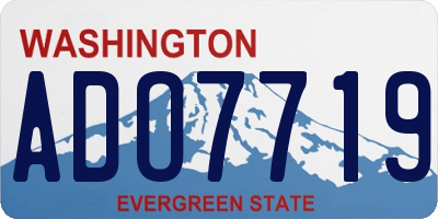 WA license plate ADO7719