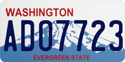 WA license plate ADO7723