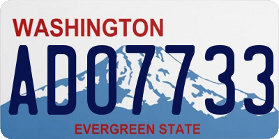 WA license plate ADO7733