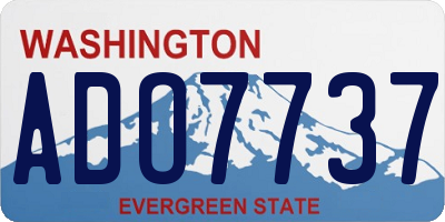 WA license plate ADO7737