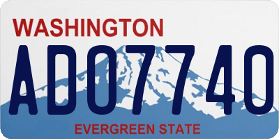 WA license plate ADO7740