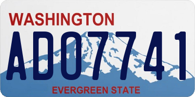 WA license plate ADO7741