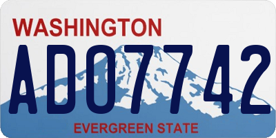 WA license plate ADO7742
