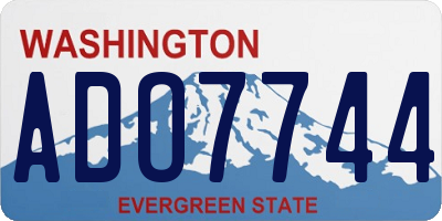 WA license plate ADO7744