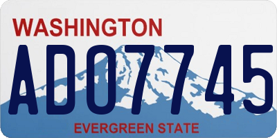 WA license plate ADO7745