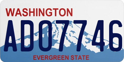 WA license plate ADO7746