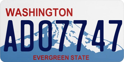 WA license plate ADO7747