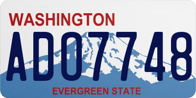 WA license plate ADO7748
