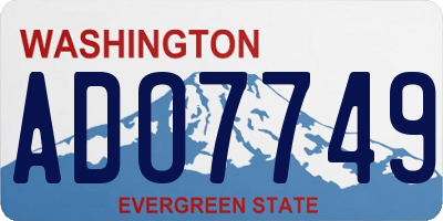 WA license plate ADO7749