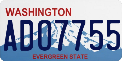 WA license plate ADO7755