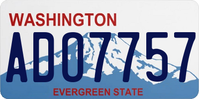 WA license plate ADO7757