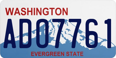 WA license plate ADO7761