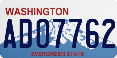 WA license plate ADO7762