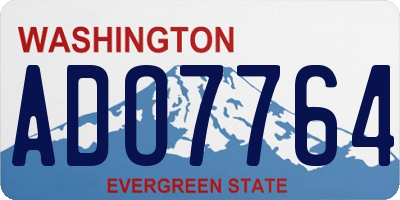 WA license plate ADO7764