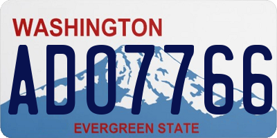 WA license plate ADO7766