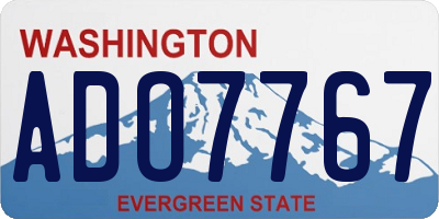 WA license plate ADO7767