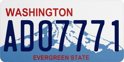WA license plate ADO7771